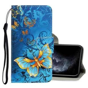 For iPhone 12 mini 3D Colored Drawing Horizontal Flip PU Leather Case with Holder & Card Slots & Wallet (Jade Butterfly)