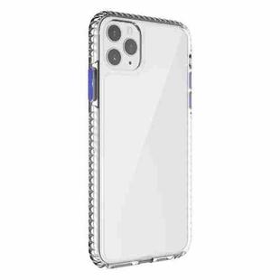 For iPhone 11 Pro 2 in 1 Ultra Clear Shockproof PC+ TPU Case with Removable Color Button (Blue)