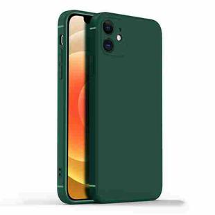 For iPhone 12 CAFELE Shockproof Full Coverage Frosted Silicone Case(Dark Green)