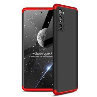 For Samsung Galaxy S20 FE GKK Three Stage Splicing Full Coverage PC Protective Case(Black Red)