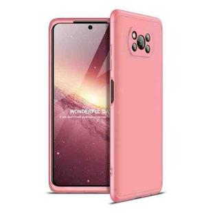 For Xiaomi Poco X3 GKK Three Stage Splicing Full Coverage PC Protective Case(Rose Gold)