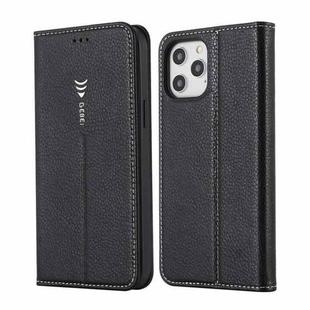 For iPhone 12 mini GEBEI PU+TPU Horizontal Flip Protective Case with Holder & Card Slots (Black)