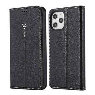 For iPhone 12 Pro Max GEBEI PU+TPU Horizontal Flip Protective Case with Holder & Card Slots(Black)