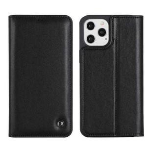 For iPhone 12 / 12 Pro GEBEI PU+TPU Horizontal Flip Protective Case with Holder & Card Slots(Black)