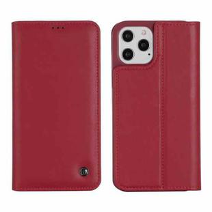 For iPhone 12 / 12 Pro GEBEI PU+TPU Horizontal Flip Protective Case with Holder & Card Slots(Red)