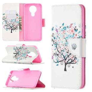 For Nokia 3.4 Colored Drawing Pattern Horizontal Flip Leather Case with Holder & Card Slots & Wallet(Little Tree)