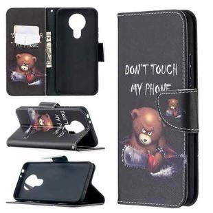 For Nokia 3.4 Colored Drawing Pattern Horizontal Flip Leather Case with Holder & Card Slots & Wallet(Bear)
