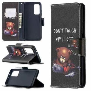 For Xiaomi Mi 10T / 10 Pro 5G Colored Drawing Pattern Horizontal Flip Leather Case with Holder & Card Slots & Wallet(Bear)