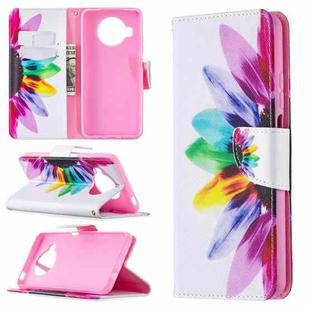 For Xiaomi Mi 10T Lite 5G Colored Drawing Pattern Horizontal Flip Leather Case with Holder & Card Slots & Wallet(Sun Flower)