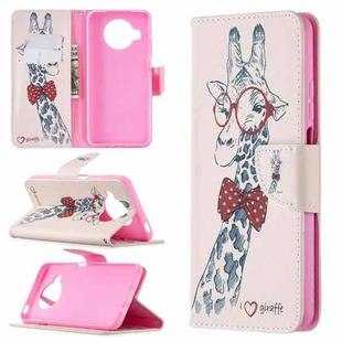 For Xiaomi Mi 10T Lite 5G Colored Drawing Pattern Horizontal Flip Leather Case with Holder & Card Slots & Wallet(Giraffe)