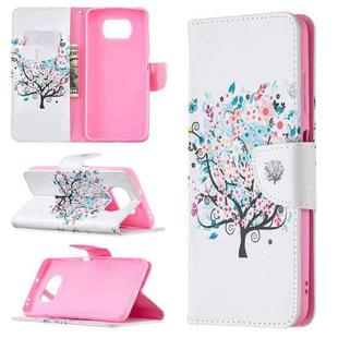For Xiaomi Mi Poco X3 Colored Drawing Pattern Horizontal Flip Leather Case with Holder & Card Slots & Wallet(Little Tree)