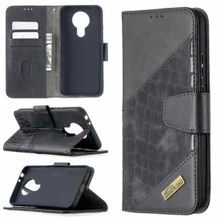 For Nokia 3.4 Matching Color Crocodile Texture Horizontal Flip PU Leather Case with Wallet & Holder & Card Slots(Black)