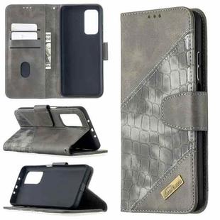 For Xiaomi Mi 10T / 10 Pro 5G Matching Color Crocodile Texture Horizontal Flip PU Leather Case with Wallet & Holder & Card Slots(Grey)