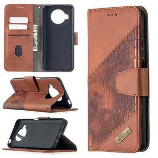 For Xiaomi Mi 10T Lite 5G Matching Color Crocodile Texture Horizontal Flip PU Leather Case with Wallet & Holder & Card Slots(Brown)