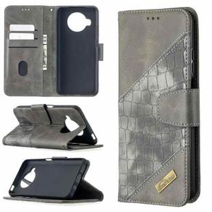 For Xiaomi Mi 10T Lite 5G Matching Color Crocodile Texture Horizontal Flip PU Leather Case with Wallet & Holder & Card Slots(Grey)