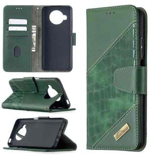 For Xiaomi Mi 10T Lite 5G Matching Color Crocodile Texture Horizontal Flip PU Leather Case with Wallet & Holder & Card Slots(Green)