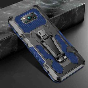 For Xiaomi Poco X3 / Poco X3 FNC / X3 Pro Armor Warrior Shockproof PC + TPU Protective Case(Blue)