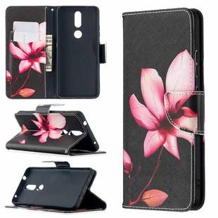 For Nokia 2.4 Colored Drawing Pattern Horizontal Flip Leather Case with Holder & Card Slots & Wallet(Lotus)