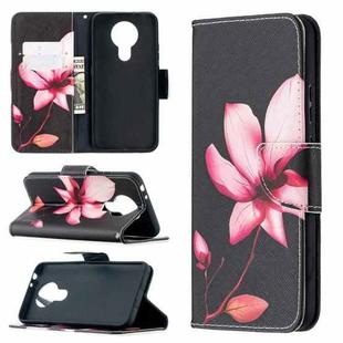 For Nokia 3.4 Colored Drawing Pattern Horizontal Flip Leather Case with Holder & Card Slots & Wallet(Lotus)