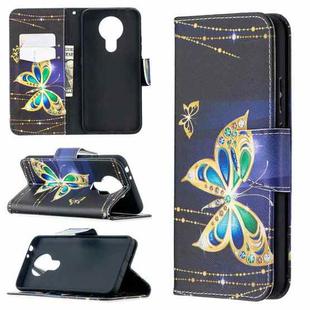 For Nokia 3.4 Colored Drawing Pattern Horizontal Flip Leather Case with Holder & Card Slots & Wallet(Butterfly)