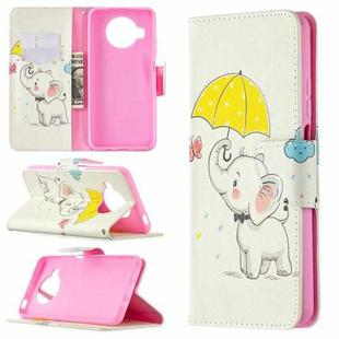 For Xiaomi Mi 10T Lite 5G Colored Drawing Pattern Horizontal Flip Leather Case with Holder & Card Slots & Wallet(Elephant)
