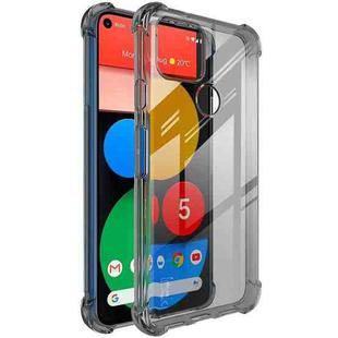 For Google Pixel 5 IMAK All Coverage Shockproof Airbag TPU Case(Transparent Black)