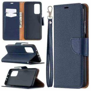 For Xiaomi Mi 10T 5G Litchi Texture Pure Color Horizontal Flip Leather Case with Holder & Card Slots & Wallet & Lanyard(Dark Blue)