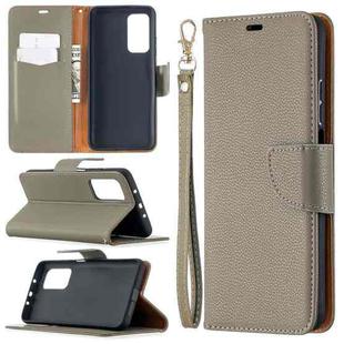 For Xiaomi Mi 10T 5G Litchi Texture Pure Color Horizontal Flip Leather Case with Holder & Card Slots & Wallet & Lanyard(Grey)