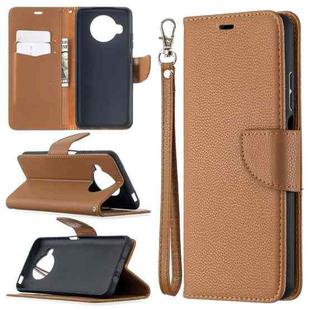 For Xiaomi Mi 10T Lite 5G Litchi Texture Pure Color Horizontal Flip Leather Case with Holder & Card Slots & Wallet & Lanyard(Brown)