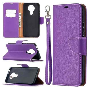 For Nokia 3.4 Litchi Texture Pure Color Horizontal Flip Leather Case with Holder & Card Slots & Wallet & Lanyard(Purple)