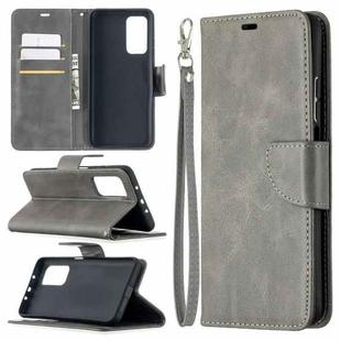 For Xiaomi Mi 10T 5G Retro Lambskin Texture Pure Color Horizontal Flip PU Leather Case with Holder & Card Slots & Wallet & Lanyard(Grey)