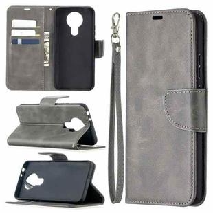 For Nokia 3.4 Retro Lambskin Texture Pure Color Horizontal Flip PU Leather Case with Holder & Card Slots & Wallet & Lanyard(Grey)