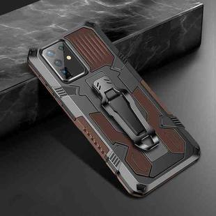 For Samsung Galaxy S20 FE Machine Armor Warrior Shockproof PC + TPU Protective Case(Coffee)