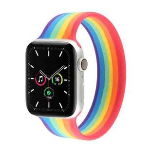 Rainbow Silicone Watchband For Apple Watch Series 7 45mm / 6 & SE & 5 & 4 44mm / 3 & 2 & 1 42mm, Length: L 165mm(Rainbow)
