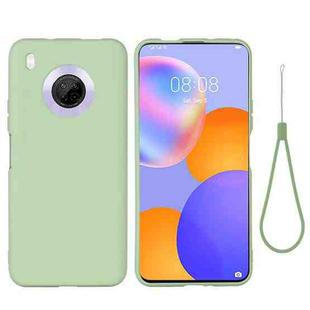 For Huawei Y9a Pure Color Liquid Silicone Shockproof Full Coverage Case(Green)