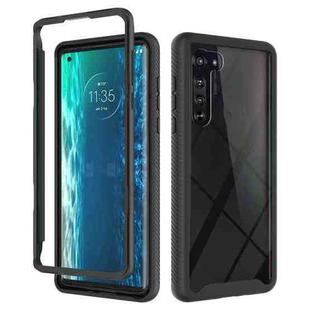 For Motorola Moto Edge Starry Sky Solid Color Series Shockproof PC + TPU Protective Case(Black)