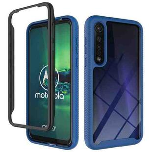 For Motorola Moto G8 Plus Starry Sky Solid Color Series Shockproof PC + TPU Protective Case(Royal Blue)