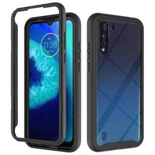 For Motorola Moto G8 Power Lite Starry Sky Solid Color Series Shockproof PC + TPU Protective Case(Black)