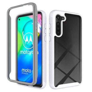 For Motorola Moto G8 Power (EU Version) Starry Sky Solid Color Series Shockproof PC + TPU Protective Case(White)