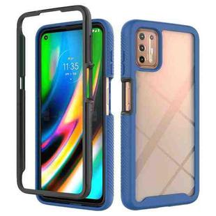 For Motorola Moto G9 Plus Starry Sky Solid Color Series Shockproof PC + TPU Protective Case(Royal Blue)