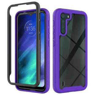 For Motorola Moto One Fusion Starry Sky Solid Color Series Shockproof PC + TPU Protective Case(Purple)