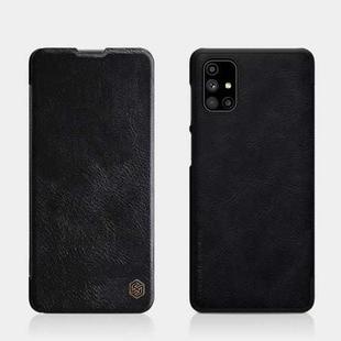 For Samsung Galaxy M51 NILLKIN QIN Series Crazy Horse Texture Horizontal Flip Leather Case with Card Slot(Black)