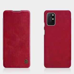 For OnePlus 8T NILLKIN QIN Series Crazy Horse Texture Horizontal Flip Leather Case with Card Slot(Red)