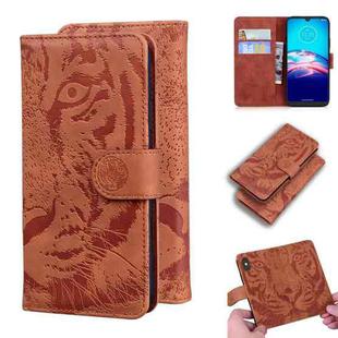For Motorola Moto G Stylus / G Pro Tiger Embossing Pattern Horizontal Flip Leather Case with Holder & Card Slots & Wallet(Brown)