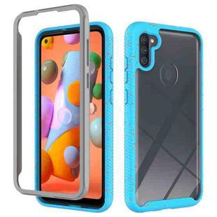 For Samsung Galaxy A11 / M11 (EU Version) Starry Sky Solid Color Series Shockproof PC + TPU Protective Case(Light Blue)