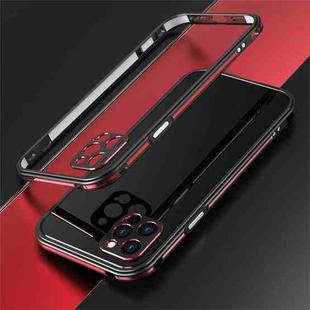 For iPhone 12 mini Blade Series Lens Protector + Metal Frame Protective Case (Black Red)