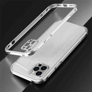 For iPhone 12 mini Blade Series Lens Protector + Metal Frame Protective Case For iPhone 12 (Silver)