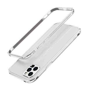 For iPhone 12 mini Aurora Series Lens Protector + Metal Frame Protective Case (Silver)