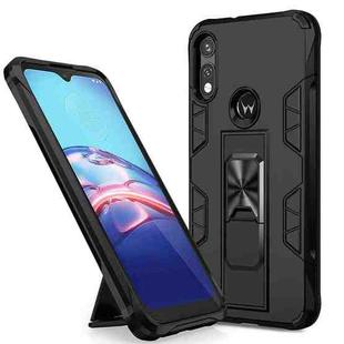 For Motorola Moto E (2020) Soldier Armor Shockproof TPU + PC Magnetic Protective Case with Holder(Black)