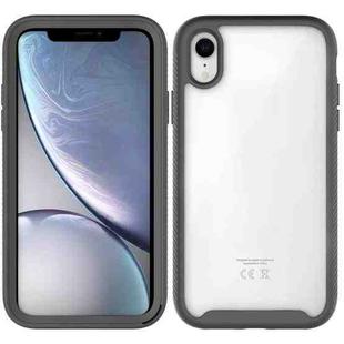 For iPhone XR Starry Sky Solid Color Series Shockproof PC + TPU Protective Case(Black)